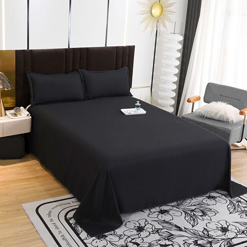 Flat Bed Sheet - Soft & Breathable Polyester for Ultimate Comfort